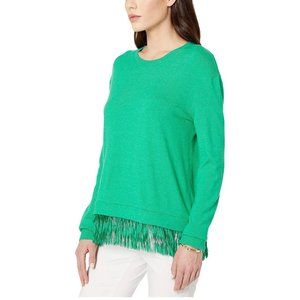 Lilly Pulitzer. Lightweight Sweater. Size XS. Green. Fringe bottom.